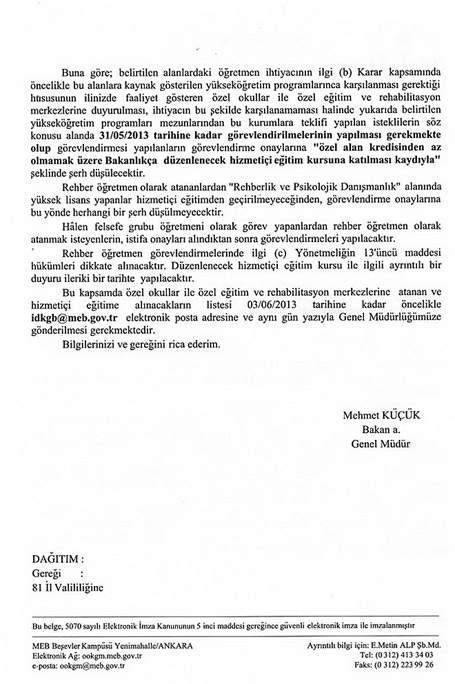 sosyoloji ve felsefe mezunlarına rehber öğretmen olma fırsatı